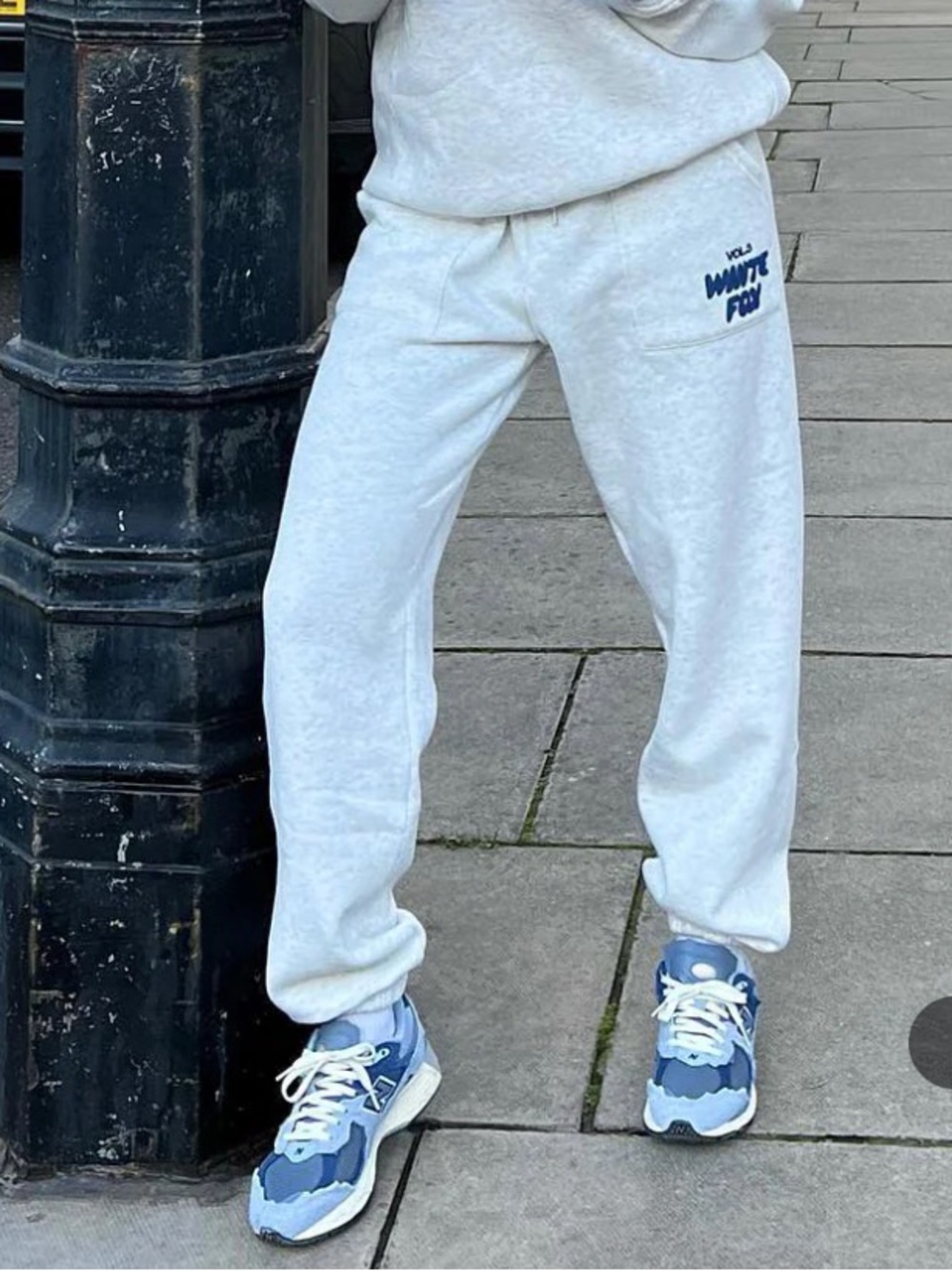 White Fox Boutique Offstage Sweatpants in Mineral Grey - Picture 2 of 9
